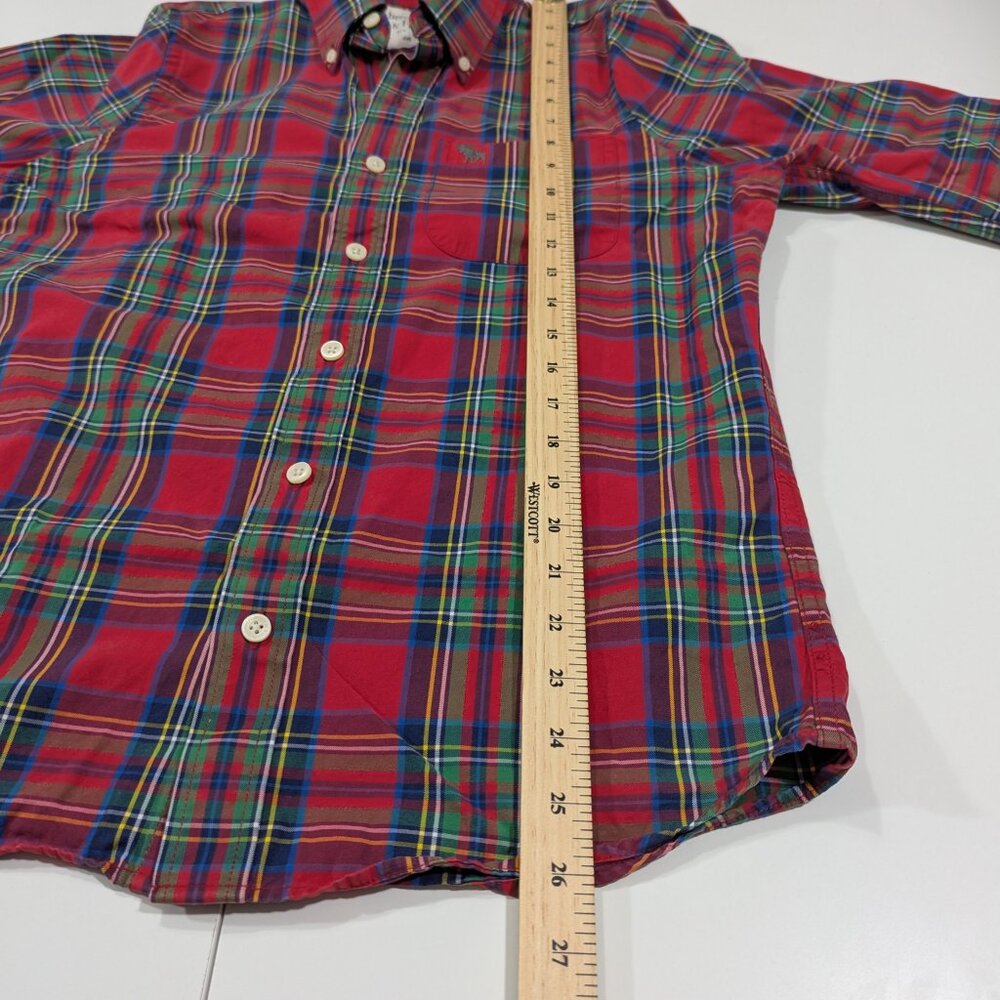 Abercrombie & Fitch Button Down Plaid Shirt Red Green and Blue - Picture 11 of 14